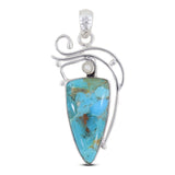 925 Silver Boulder Turquoise Pendant