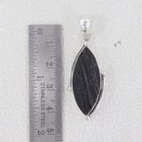 925 Silver Raw Black Tourmaline Pendant