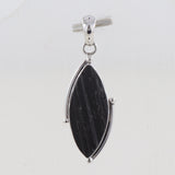 Natural Black Tourmaline Raw Gemstone Pendant