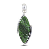 925 Silver Raw Black Tourmaline Pendant