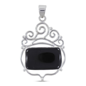 925 Sterling Silver Black Onyx Pendants