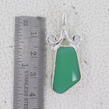 925 Sterling Silver Chrysoprase Pendant