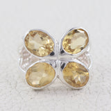 Citrine silver Ring