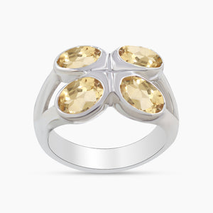 Citrine Silver Rings
