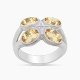 Citrine Silver Rings