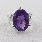 Beautiful Natural Amethyst Sterling Silver Rings