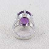 Beautiful Natural Amethyst Sterling Silver Rings