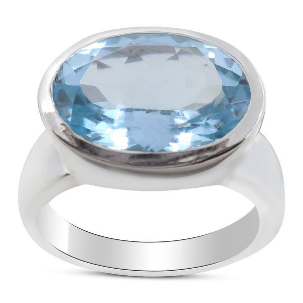 925 Sterling Silver Citrine Men's Ring