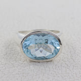 Crystal Quartz Solid Sterling Silver Men's Ring