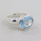 Crystal Quartz Solid Sterling Silver Men's Ring