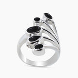 Emerald Silver Rings