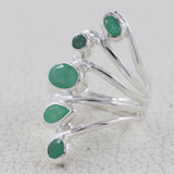 Emerald Silver Ring