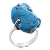 Arizona Turquoise Prong Set Silver Ring