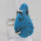 Arizona Turquoise Prong Set Silver Ring