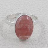 Rhodochrosite Silver Ring