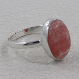 Rhodochrosite Silver Ring