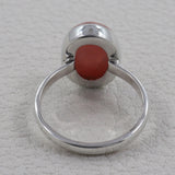 Rhodochrosite Silver Ring