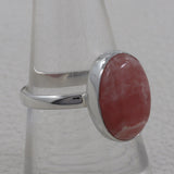 Rhodochrosite Silver Ring