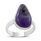 Purple Sugilite Silver Ring