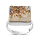 Russian Dendritic Opal Sterling Silver Ring