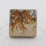 Russian Dendritic Opal Sterling Silver Ring