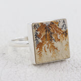 Russian Dendritic Opal Sterling Silver Ring