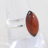 Hessonite (Gomed) Silver Fine Ring