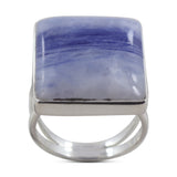 Sodalite Gemstone Sterling Silver Ring