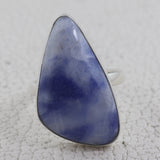 Sodalite Gemstone Sterling Silver Ring