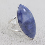 Sodalite Gemstone Sterling Silver Ring