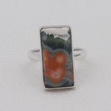 Beautiful & Natural Ocean Jasper 925 Sterling Silver Designer Ring