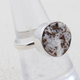 Raw Astrophyllite Gemstone Silver Ring