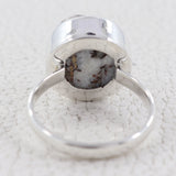 Raw Astrophyllite Gemstone Silver Ring