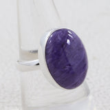 Charoite Gemstone Silver Handmade Ring