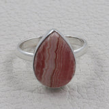 Rhodochrosite Silver Ring