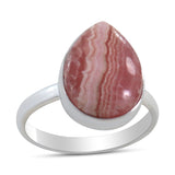 Rhodochrosite Silver Ring