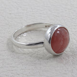 Rhodochrosite Silver Ring