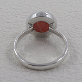 Rhodochrosite Silver Ring