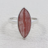 Rhodochrosite Silver Ring