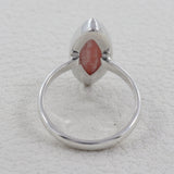 Rhodochrosite Silver Ring