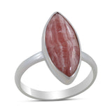 Rhodochrosite Silver Ring