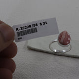 Rhodochrosite Silver Ring