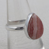 Rhodochrosite Silver Ring