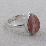 Rhodochrosite Silver Ring