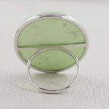 Lemon Chrysoprase Silver Plain Ring