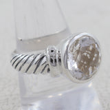 Natural Crystal silver Ring