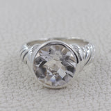 Natural Crystal silver Ring