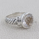 Natural Crystal silver Ring