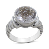 Natural Crystal silver Ring