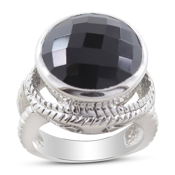 925 Sterling Silver Black Onyx Ring